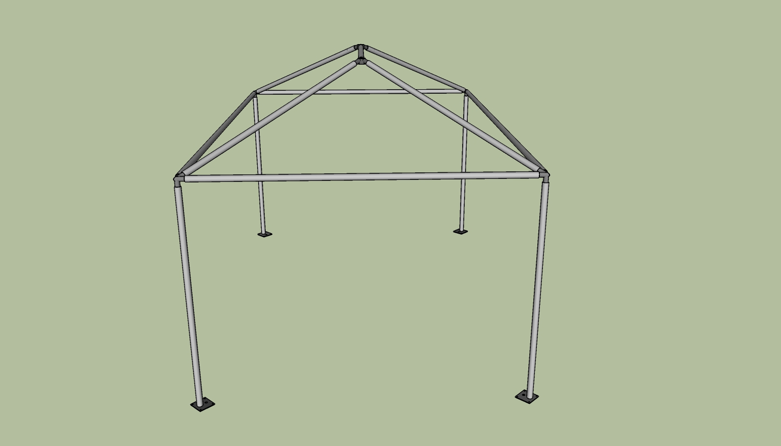 10x15 frame tent side view